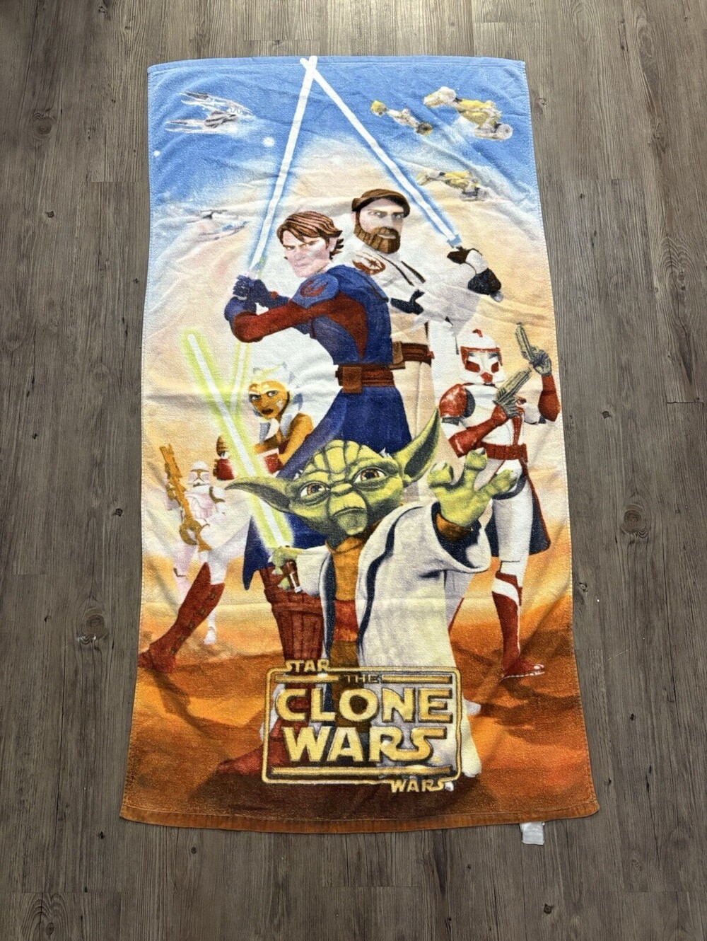 Star Wars The Clone Wars Yoda Colorful 29x54” Bath or Beach Towel,
